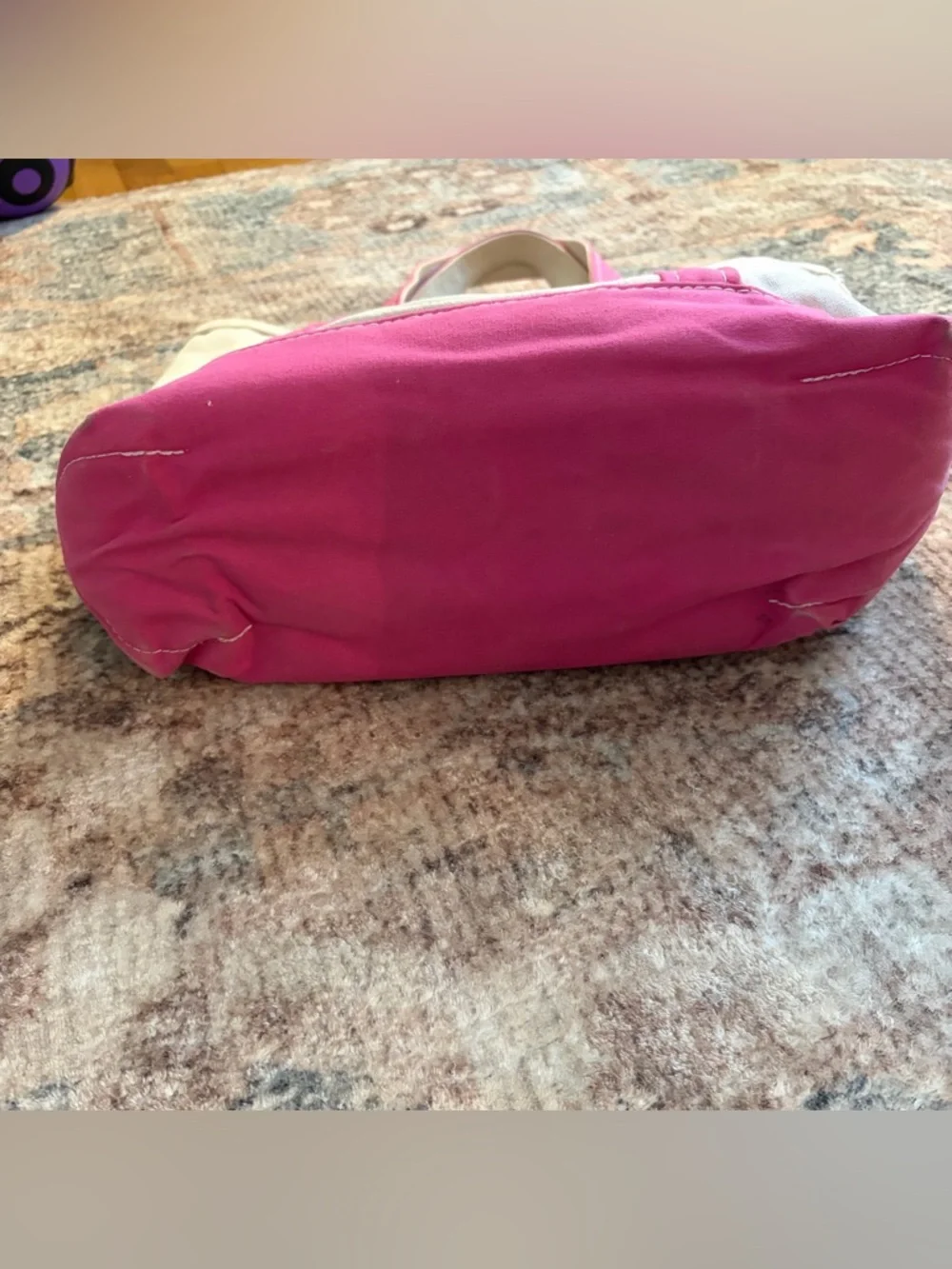 LL Bean Boat & Tote small pink open top pocket